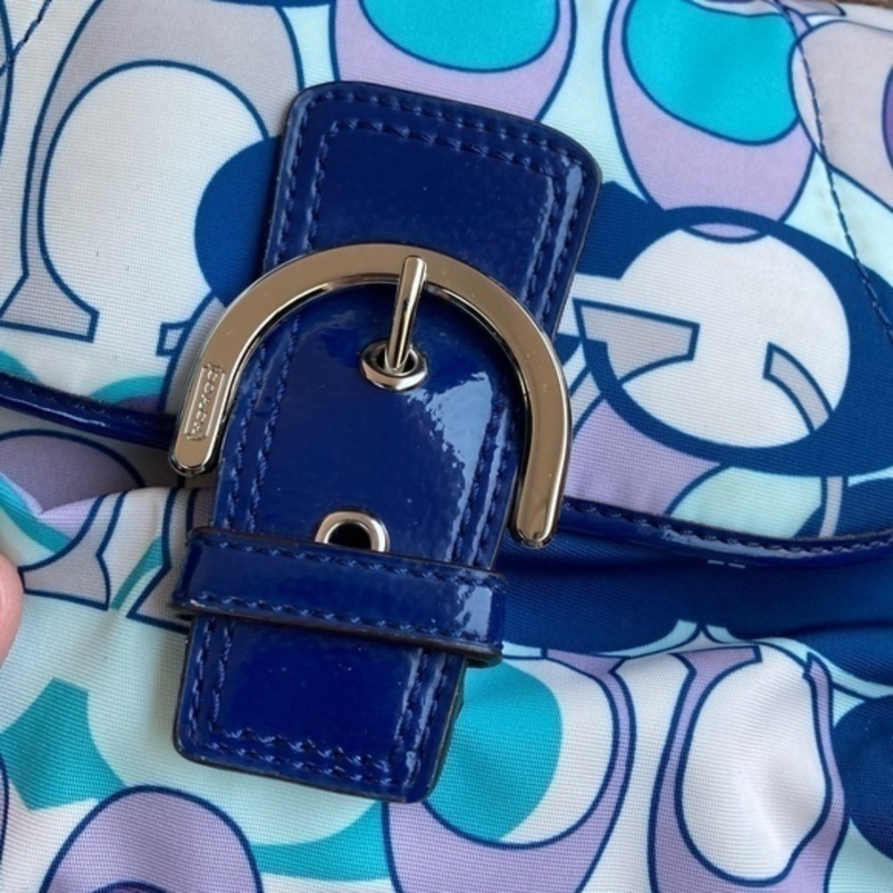 Coach blue patent leather optic c soho crossbody bag - Picture 3 of 9